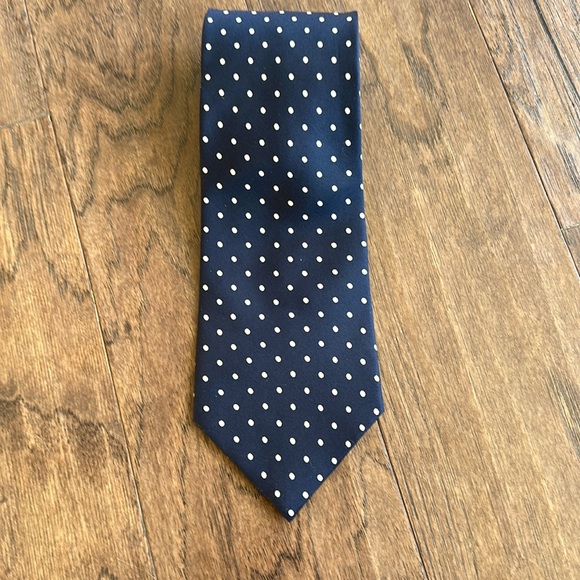 Claybrooke Other - Classic Navy and White Polka Dot Tie
